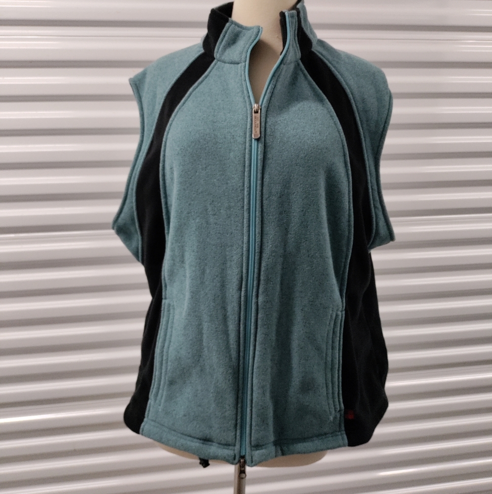Woolrich | Blue & Black Women's Fleece Vest Size 2XL